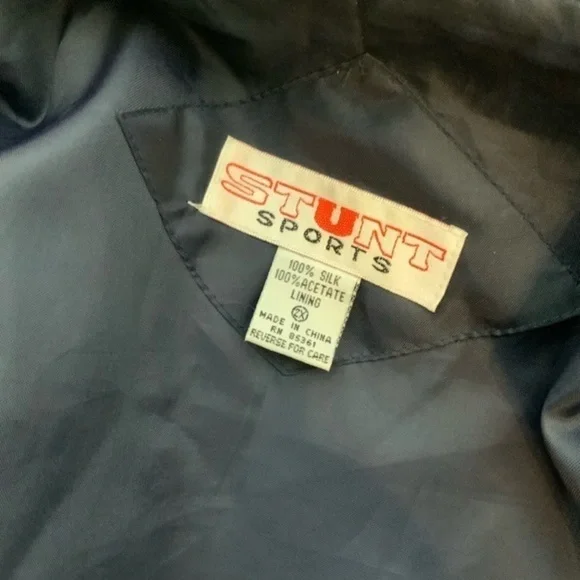 Vintage 90’s Stunt Sports 100% Silk Boho/Southwestern/Aztec Bomber Jacket Sz 2X - Picture 9 of 15